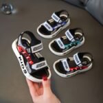 Boys' Stylish Breathable Open-Toe Sandals - Comfortable, Non-Slip, Adjustable Hook-And-Loop Fastener Straps For Indoor/Outdoor Use, All-Season Beach Footwear With Durable Sole - Image 9