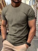Men'S Casual Solid Color Round Neck T-Shirt - Image 10