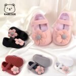 Baby Toddler Shoes, Sun Flower Princess Cloth Step Front Shoes, Lightweight Non-Slip, Multicolor Candy Shoes For Daily & Casual Dressing, Spring & Fall