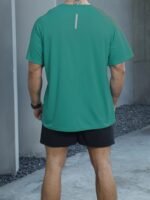 One Piece Plus Size Men'S Solid Short Sleeve Sports T-Shirt, Casual Fashion Tee With 3-Position Print 520, Plus Size - Image 9