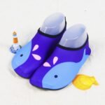 Youngsters' Lightweight Slip-On Swim Shoes - Quick-Dry Beach Water Shoes With Cartoon Whale & Designs, Soft Fabric & Tpr Sole For Outdoor Swimming, Pool, Lake, Beach, And Light Beige-Friendly Comfort - Image 3