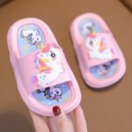 Cute Cartoon Unicorn Open Toe Slippers For Girls, Non Slip Lightweight Slippers For Indoor Shower Pool, All Seasons - Image 4