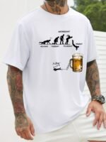 Men'S Funny Beer Lover Graphic T-Shirt - Navy Blue Casual Tee With Monday To Friday Schedule Design - Soft Breathable Everyday Shirt For Office & Parties - Ideal Birthday Gift For Dad, Husband, Boyfriend - Plus Size Available, Party Attire, Humorous Design, Comfortable Fit, Plus Size - Image 2
