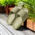 1 Pair Unisex Eva Slippers - Casual Striped Indoor House Shoes, All-Season Comfortable Slip-On Slides With Round Toe, Non-Slip Quick-Dry Bath Slippers, Suitable For Men And Women - Image 10