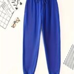 Men'S Casual Jogger Pants - Vibrant Blue Elastic Waistband Lounge Pants, Machine Washable Regular Fit Autumn/Winter Comfort For Gym, Outdoor & Casual Attire, Leisure Clothing | Smooth Texture | Durable Fabric, Plus Size