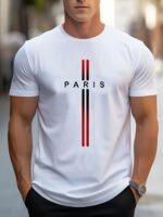 Men'S Sports Top With A Paris Letter Pattern Print - Image 5