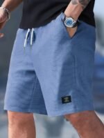 Men'S Casual Corduroy Shorts - Summer Beach Style, Light Brown, Drawstring Waist, Loose Fit, Lightweight & Breathable For Casual Attire, Beach Shorts - Image 7