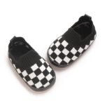 1 Pair Unisex Infant Casual Slip-On Shoes, Plaid & Solid Color, Comfortable Lightweight Non-Slip Walking Footwear For Indoor & Outdoor, Fabric Upper, Cloth Insole, Spring/Fall Collection - Image 7