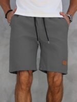 Men'S Lightweight Drawstring Athletic Shorts - Mint Green, Quick-Dry Polyester, Perfect For Summer Beach & Golf, No Stretch, Solid Color With Pockets - Image 5