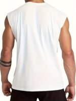 Men'S Oversized Patriotic Print Sleeveless T-Shirt - Comfortable & Breathable Summer Fitness Training Vest, 95% Polyester With Spandex, Machine Washable, Regular Fit For Men & Teens, Basketball Training Gear | Casual Style Vest | Polyester Spandex Blend, Plus Size - Image 7