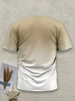 Men'S Casual Short Sleeve T-Shirt With Bold Calvin Monogram Print - Blue & White Gradient Design, Regular Fit Round Neck, Machine Washable For Casual Attire, Summer Apparel, Modern Fashion, Comfortable Fabric, Graphic Tee, Streetwear Style - Image 10