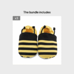 Cute Cartoon Bee Slip-On Walking Shoes For Baby, Fabric Upper, Cloth Insole, Fabric Sole, All-Season - Image 5