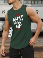 Men'S Summer Fashion Muscle Tank Top - Breathable, Sweat-Wicking, Loose-Fit Athletic Vest For Gym & Basketball Training, Quick-Dry, Sleeveless - Image 3