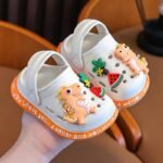 Kids' Eva Clogs With Cartoon Dinosaur Charms | Soft Sole Slip-On Sandals For Boys & Girls | Multi-Color Watermelon & Fruit Designs | Comfortable Indoor/Outdoor Footwear | Lightweight, Breathable Summer Shoes, Casual Children'S Footwear | Cartoon Dinosaur Design | Comfortable Footwear - Image 2