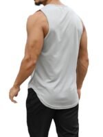 "Never Give Up" Print Comfy Breathable Tank Top, Men'S Casual Stretch Sleeveless T-Shirt For Summer Gym Workout Training Basketball - Image 8