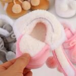 Cute Plush Ball Comfortable Boots For Baby Girls, Soft Warm Fleece Boots For Indoor Walking, Winter - Image 4