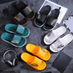 "Fashion Sport" Slides - Comfortable, Non-Slip Pvc Summer Slippers For Indoor & Outdoor Use, Perfect For Beach & Streetwear, Black With White Accents, Cute Sandals - Image 6