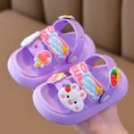 Girls' Pink Cartoon Sandals - Breathable, Non-Slip Beach & Water Shoes With Rotating Buckle Closure For Youngsters And Youngsters, Sports, Wading Shoes - Image 5