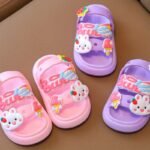 Girls' Pink Cartoon Sandals - Breathable, Non-Slip Beach & Water Shoes With Rotating Buckle Closure For Youngsters And Youngsters, Sports, Wading Shoes - Image 7
