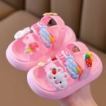 Girls' Pink Cartoon Sandals - Breathable, Non-Slip Beach & Water Shoes With Rotating Buckle Closure For Youngsters And Youngsters, Sports, Wading Shoes - Image 4