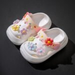 Trendy Cute Flower Bear Slip On Water Shoes For Girls, Breathable Non-Slip Clogs For Indoor Outdoor Garden Beach - Image 7