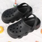 Youngsters' Lightweight Breathable Eva Beach Sandals - Anti-Slip Slip-On Slippers With Ventilation Holes, Low-Top Casual Street Style For Youngsters & Youngsters, Summer Garden & Outdoor Play (Black/White/Blue/Purple), Summer Sandals - Image 2