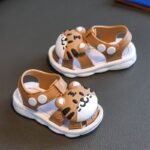 Infant Cartoon Tiger Sandals For Boys And Girls - Summer 2024 Soft Sole Anti-Slip Toddler Walking Shoes With Buckle Closure, Low Top, Pvc Upper, Sole And Insole - Baby Protective Toe Cap Sandals - Image 6