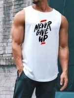 Men'S Summer Fashion Muscle Tank Top - Breathable, Sweat-Wicking, Loose-Fit Athletic Vest For Gym & Basketball Training, Quick-Dry, Sleeveless - Image 2