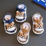 Infant Cartoon Tiger Sandals For Boys And Girls - Summer 2024 Soft Sole Anti-Slip Toddler Walking Shoes With Buckle Closure, Low Top, Pvc Upper, Sole And Insole - Baby Protective Toe Cap Sandals - Image 8