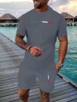 Casual Sports Suit Breathable Outdoor Casual Men'S T-Shirt And Shorts Suit Summer 3D Printing Suit For Adult Men - Image 9