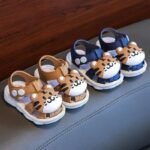 Infant Cartoon Tiger Sandals For Boys And Girls - Summer 2024 Soft Sole Anti-Slip Toddler Walking Shoes With Buckle Closure, Low Top, Pvc Upper, Sole And Insole - Baby Protective Toe Cap Sandals - Image 7