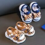 Infant Cartoon Tiger Sandals For Boys And Girls - Summer 2024 Soft Sole Anti-Slip Toddler Walking Shoes With Buckle Closure, Low Top, Pvc Upper, Sole And Insole - Baby Protective Toe Cap Sandals - Image 10