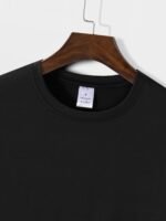 Men'S Oversized Fit Summer T-Shirt With Bold '' Letter Print - White Casual Short Sleeve Round Neck Tee, Black & Orange Graphic Design For Casual Attire, Breathable Comfortable & Versatile Summer Essential (Hand Wash/Dry Clean) - Ideal For Casual Outings & Semi-Formal Events - Men'S Fashion Statement Apparel, Leisure Clothing, Lightweight Tee, Soft Material, Printed Shirt, Young Adults - Image 7