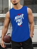 Men'S Summer Fashion Muscle Tank Top - Breathable, Sweat-Wicking, Loose-Fit Athletic Vest For Gym & Basketball Training, Quick-Dry, Sleeveless - Image 6