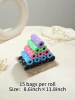 60Pcs/4Rolls Bone-Printed Dog Waste Bags, Leak-Proof Pet Poop Bags With Easy-Tear Design - Durable Polyethylene Material, 2Kg Load Capacity For Outdoor Pet Waste Cleanup - Image 11