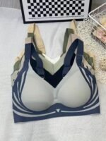 1Pc Color Block Wireless Bra, Sexy Comfy Push Up Bra, Women'S Lingerie & Underwear - Image 11