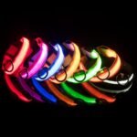 Pet Dogs Adjustable Luminous Collar For Night Safety - Striped Glow-In-The-Dark Collar For Night Walking - Image 4
