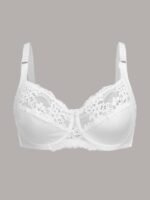 Plus Size Sexy Bra, Women'S Plus Comfort Floral Lace Underwire Hook & Eye Soft Bra - Image 2