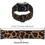 Stretchy Nylon Watch Band Compatible Withiwatch 38Mm 40Mm 41Mm 42Mm 44Mm 45Mm, Adjustable Leopard Strap For Iwatch Series 7 6 5 4 3 2 1 Se - Image 4