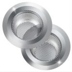 2Pcs/Pack Kitchen Sink Strainer, Stainless Steel Sink Drain Strainer, Large Wide Rim 11.43Cm Diameter, Food Catcher For Most Sink Drains Kitchen Sink Basket Strainer Steel Sink Filter Kitchen Accessories - Image 3