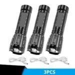 1Pc/2Pcs/3Pcs Mini Flashlight Pocket Torch Usb Rechargeable Home Gadget Led Flash Light For Outdoor Camping Emergency Lantern - Image 7