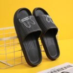 Women'S Flat Cartoon House Slippers, Solid Color Quick Drying Non-Slip Slides, Open Toe Bathroom Shoes - Image 7