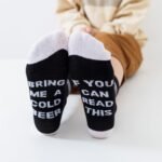 1 Pair Men'S Creative Letter Printed Crew Socks, Breathable Soft Athletic Sport Socks - Image 11