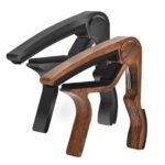 Set Of 2 Guitar Capos, Suitable For Acoustic Guitar, Electric Guitar, Bass, Black And Rosewood - Image 3