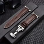 Casual Pu Leather Watch Strap Butterfly Buckle For Apple Watch Ultra 10 9 8 7 6 Se 5 4 3 2 1 For Iwatch Watch Strap 38/40/41/42/44/45/46/49Mm - Image 9