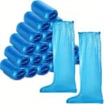 5/10/20 Pairs Disposable Shoe Covers Disposable Non Slip Plastic Boot Covers Long Waterproof Shoes Covers Safety Boot Shoe Covers 54.86 Cm Tall Shoe Coverings For Men Women Rainy Day Use - Image 7