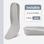 1Pair Height Increasing Insoles, Invisible Unisex Female Height Increasing Insertion Pad Heel Support Height Increasing Pad - Image 5
