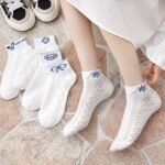 5 Pairs Of Women'S Summer Thin Short Socks, Low-Cut Boat Socks, White Trendy Versatile Cute Ankle Socks. - Image 7