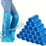 5/10/20 Pairs Disposable Shoe Covers Disposable Non Slip Plastic Boot Covers Long Waterproof Shoes Covers Safety Boot Shoe Covers 54.86 Cm Tall Shoe Coverings For Men Women Rainy Day Use - Image 5