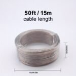1 Roll Of 15.24 Meter/30.48 Meter/99.97 Meter Transparent Speaker Wire, 22 Awg, Suitable For Stereo Sound Systems, Home Theater Speakers, Surround Sound, And Radios (Note: This Is Not A Power Cable And Should Not Be Used For Power Connections). - Image 3